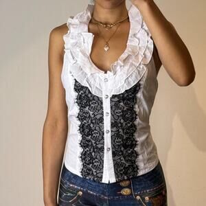 White and Black Top